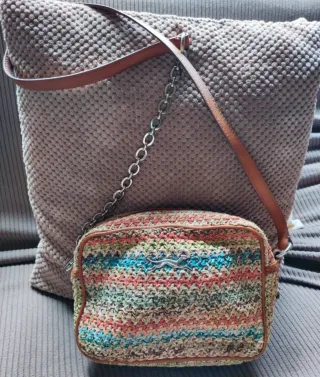 Bolso Bimba y Lola rafia multicolor