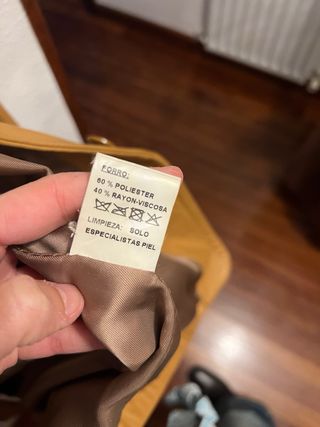 Chaqueta de piel mujer color camel