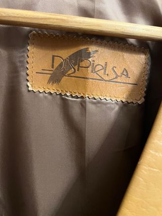 Chaqueta de piel mujer color camel