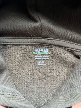 Sudadera verde militar con estampado anime S ampli