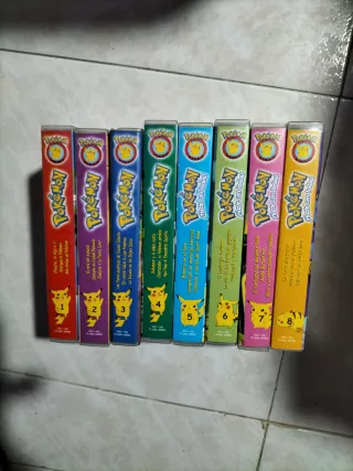 Lote 8 Cintas VHS Pokémon (Español)