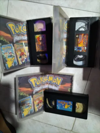 Lote 8 Cintas VHS Pokémon (Español)