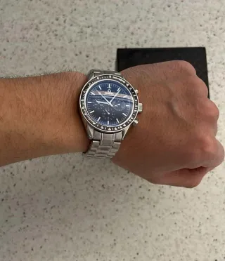 Omega Speedmaster Cronógrafo Azul Automático