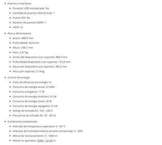 Monitor Dell SE2219H Negro