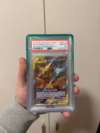 Moltres, Zapdos & Articuno GX SM210 PSA 10