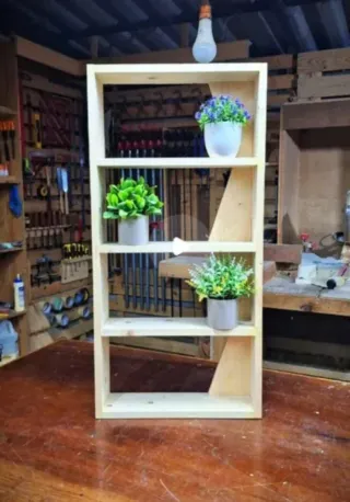 Estantería de madera 4 baldas