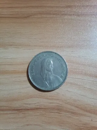 Moneda 5 Francos Suizos 1996