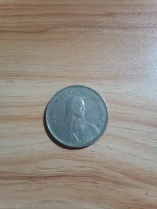 Moneda 5 Francos Suizos 1996