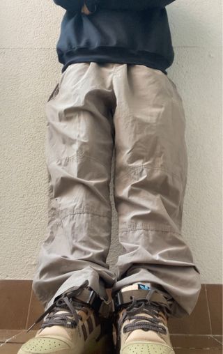 adidas track pants - triple beige retro baggy 90s