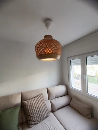 Lámpara de techo bambú Ikea modelo MISTERHULT