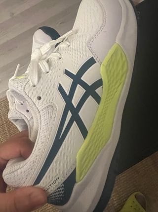 Zapatillas ASICS Tenis Blancas y Turquesa