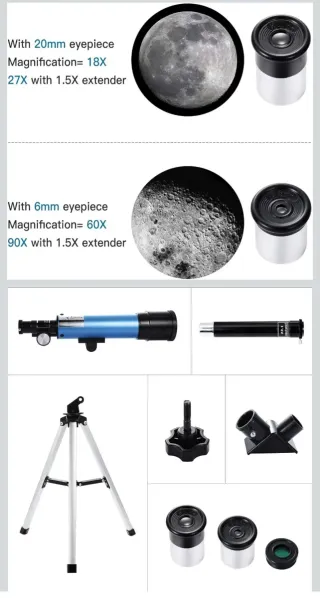 Telescopio 50mm Niños y Adultos