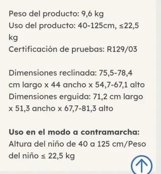 Silla coche contramarcha hasta 22.5kg Joie iProdig