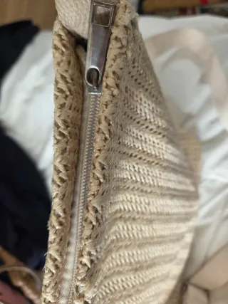 Bolso Lefties rafia espiga beige