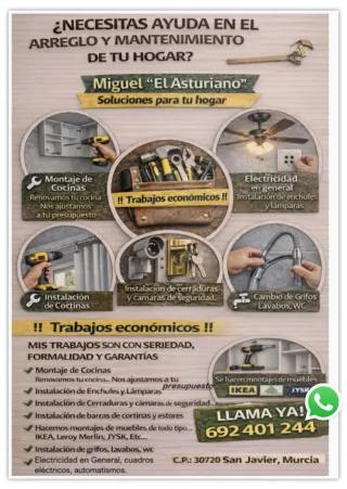 Manitas a domicilio, mantenimiento de tu cocina.