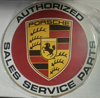 Cartel Metálico Porsche Redondo