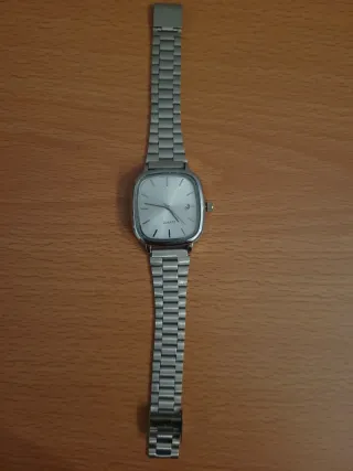 Reloj Cuadrado Cuarzo Acero Milanesa