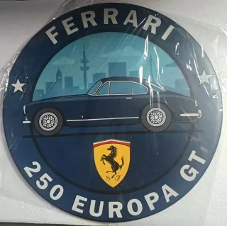 Cartel Metálico Redondo Ferrari 250 Europa GT