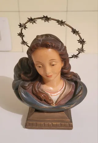 Virgen María Busto con Aureola