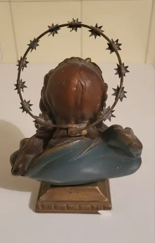 Virgen María Busto con Aureola
