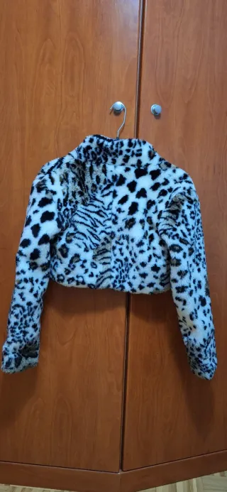 Chaqueta torera pelo leopardo talla única