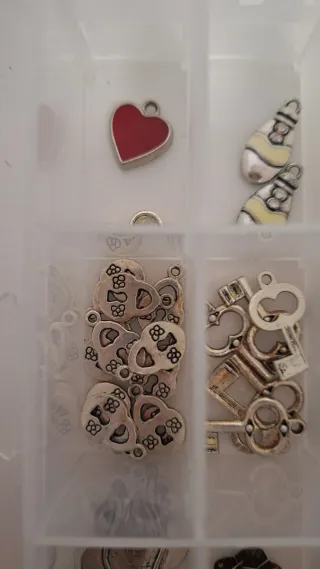 Lote charms metálicos bisutería