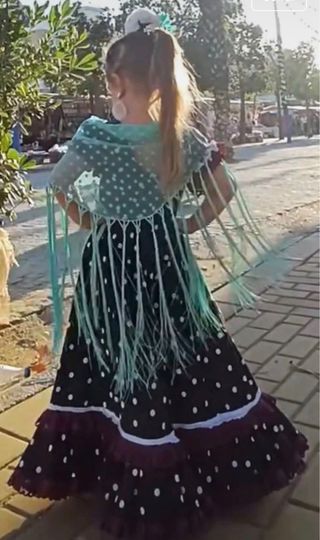 Traje Flamenca Niña 5-6 Años