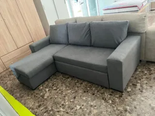 Sofá cama gris tela