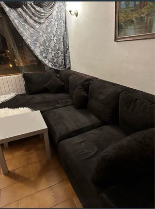 Sofá chaise longue de tela