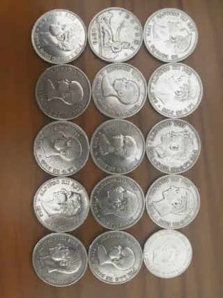 Lote de monedas antiguas de plata