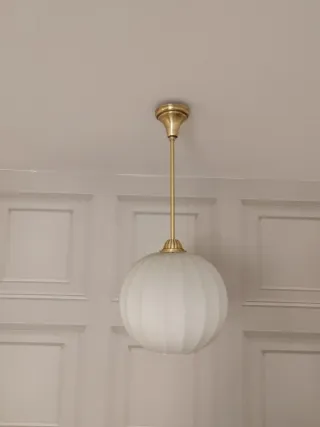 Lámpara italiana vintage vidrio opaco