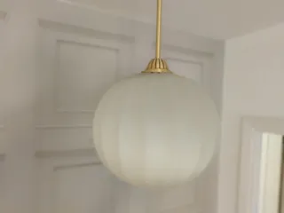 Lámpara italiana vintage vidrio opaco