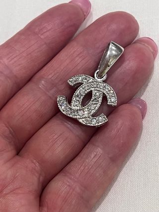 Colgante Chanel Plata Brillantes Rodio