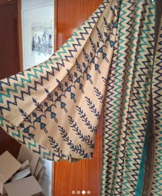 Kimono de seda salvaje estampado