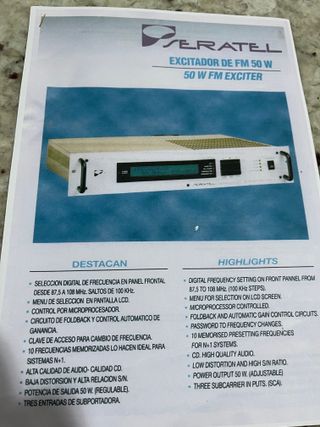 Emisor FM Comercial Seratel R&S 1.5KW