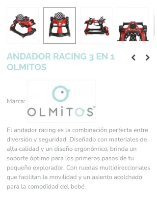 Andador Racing 3 en 1 olmitos