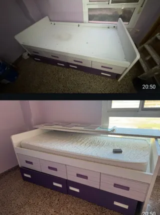 Cama infantil con cajones