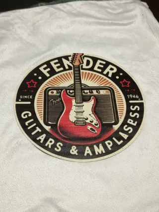 Placca Metallica Fender per Chitarre e Amplificatori