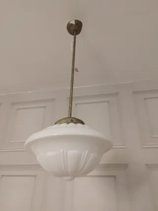 Lámpara de techo de Philips opalina inglesa blanca