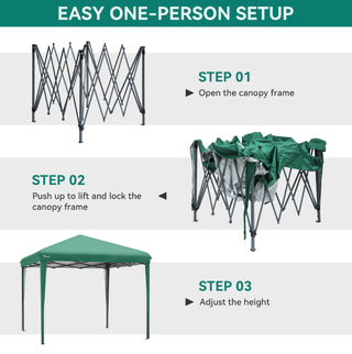 Cenador plegable verde