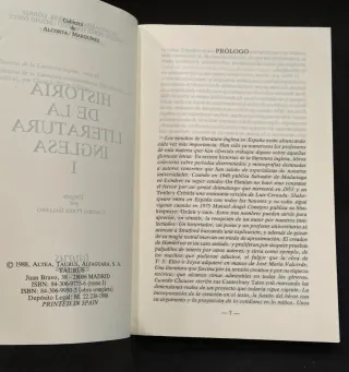 Historia de la literatura inglesa I y II Taurus