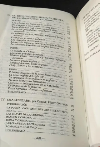 Historia de la literatura inglesa I y II Taurus