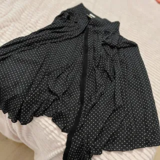 Falda MEXX negra topos blancos T.38