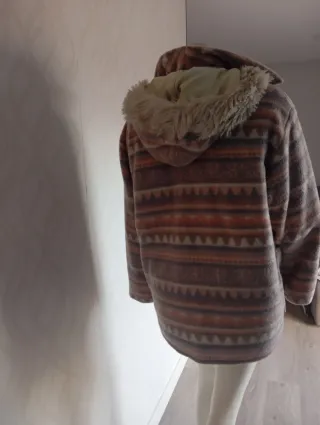 Abrigo Vintage Gris y Rosa