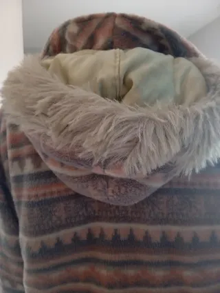 Abrigo Vintage Gris y Rosa