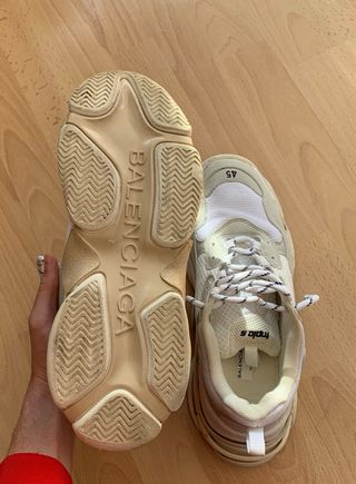 Balenciaga Triple S Bambas Beige/Blanco Talla 45