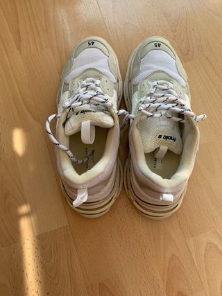 Balenciaga Triple S Bambas Beige/Blanco Talla 45