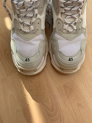 Balenciaga Triple S Bambas Beige/Blanco Talla 45