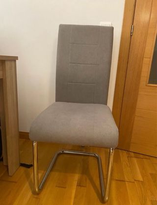 Conjunto Sillas de comedor grises (6 unidades)