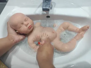 Muñeco bebé reborn silicona 45 cm